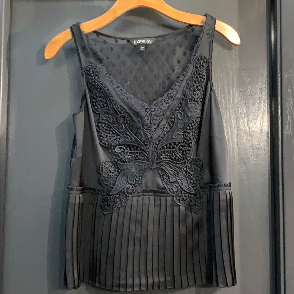 Express Black Tank Size XS - Butterfly